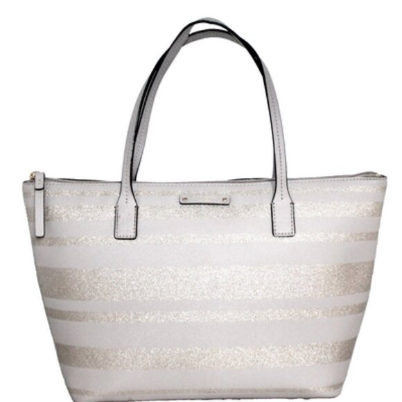 Kate Spade Haven Lane Glitter Striped Tote Bag - Picture 1 of 14
